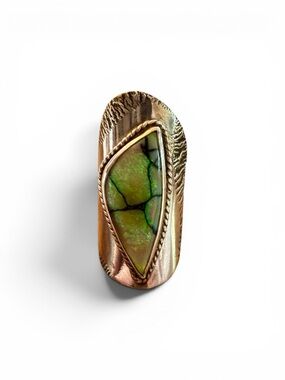 Sterling Silver 💜 Handcrafted 
Opal Statement Ring - OOAK Sz 8